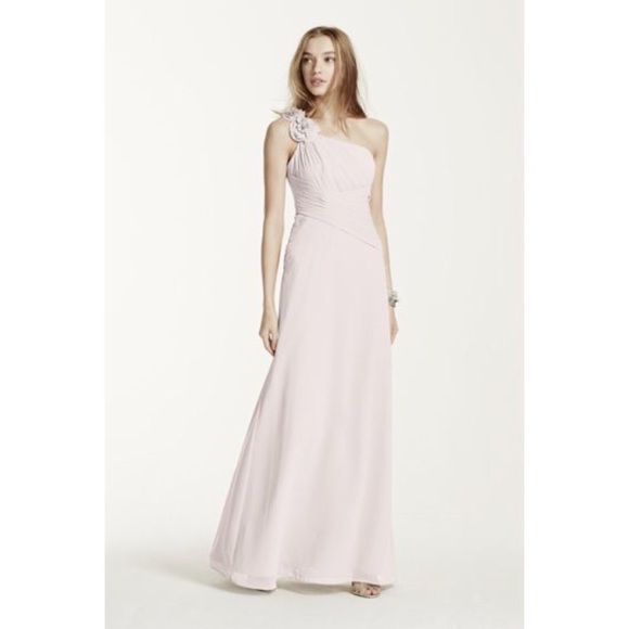David's Bridal Dresses & Skirts - Floral Detailed One Shoulder Chiffon Dress DAVID'S  Spa